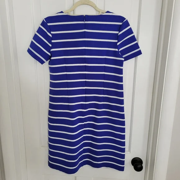 Gap Nautical Shift Dress Women SMALL Coastal Stripes Pockets Casual Boating 2012 - Picture 4 of 7